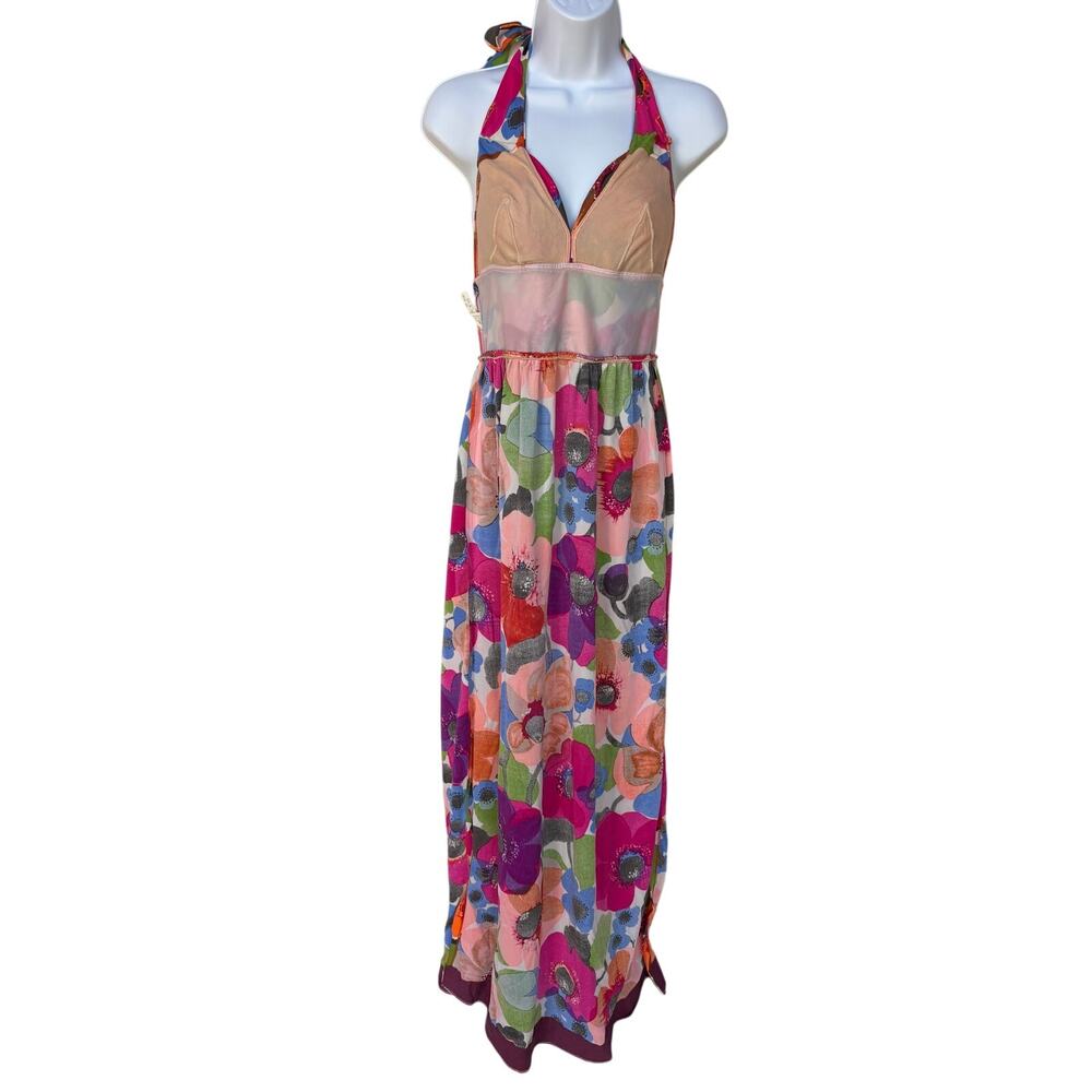 Vintage Union Made "Perfection Fit by Roxanne" Halter Maxi Dress S/M pls read! - Picture 6 of 16